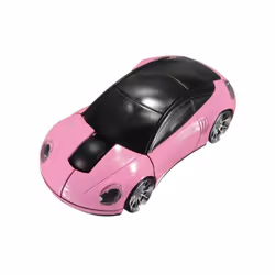 2.4GHz Sports Car Wireless Mouse USB Scroll 1600DPI Car Shaped Wireless Mouse Convenient Lightweight for Laptop/PC - pink
