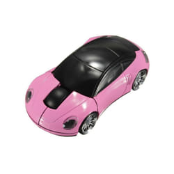 2.4GHz Sports Car Wireless Mouse USB Scroll 1600DPI Car Shaped Wireless Mouse Convenient Lightweight for Laptop/PC - pink