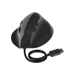 Mouse Wired Vertical Mouse Ergonomic Rechargeable 3200DPI Optional Portable Gaming Mouse for Mac Laptop PC Computer - black