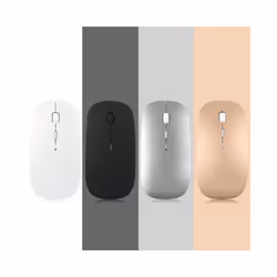 Wireless Mouse Bluetooth Rechargeable Mouse Wireless Computer Silent Mause Ergonomic Mini Mice USB Optical Mice For PC laptop - Gold