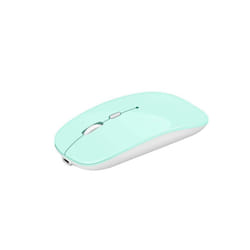 Wireless Mouse Bluetooth Rechargeable Mouse Wireless Computer Silent Mause Ergonomic Mini Mice USB Optical Mice For PC laptop - Light Cyan