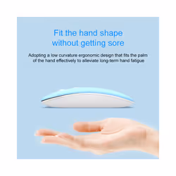 Portable Wireless Bluetooth Mouse Magic Silent Ergonomic Mice For Laptop Notebook iPad Tablet Mobile Phone Office Gaming Mouse - Purple