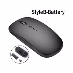 1600Dpi Wireless Mouse Classic Rechargeable Mice Ultra-Thin Silent Mouse Mute for PC Office Notebook Laptop Accessories - Sty ...