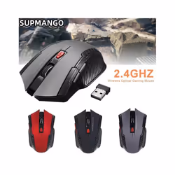 113 Battery Version Mini2.4 GHz Wireless Optical Mouse Portable Mouse Wireless USB Mouse Notebook Computer - BlackBattery version