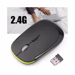 Ultra-thin Mouse 2.4Ghz Mini Wireless Optical Gaming Mouse Mice& USB Receiver Wireless Computer Mouse For PC Laptop 3500 - white