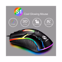 Limei S1 E Sports LED Luminous Backlit Wired Mouse USB Wired For Desktop Laptop Mute Office Computer Gaming Mouse - 2