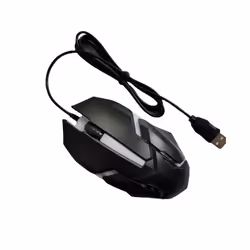 USB Wired Gaming Mouse 1600DPI LED Optical USB Computer Wireless Mouse Gaming Wired Mouse Silent Mouse For PC Laptop - black
