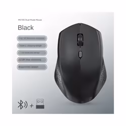 2.4G/Bluetooth Dual Mode Wireless Mice 1600 DPI Rechargeable Ergonomic Silent Mouse For Desktop/Laptop/iPad Computer accessor ...