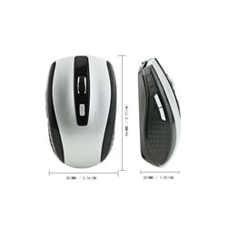 USB Red Optical Wireless Mouse 6D for Computer Laptop Gaming Mice Ergonomically-designed Wireless Mouse - Silver