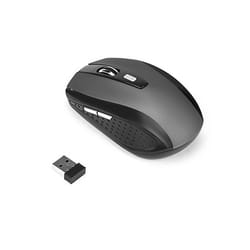 Wireless Mouse Silent Mouse Portable Mobile Optical Office Mouse Adjustable DPI Levels for Notebook PC Laptop MacBook - 2.4G Black Gray