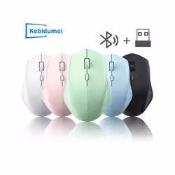 2.4G/Bluetooth Dual Mode Wireless Mice 1600 DPI Rechargeable Ergonomic Silent Mouse For Desktop/Laptop/iPad Computer accessories - Blue  2.4G  BT