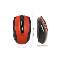 USB Red Optical Wireless Mouse 6D for Computer Laptop Gaming Mice Ergonomically-designed Wireless Mouse - Red