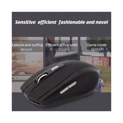 USB Red Optical Wireless Mouse 6D for Computer Laptop Gaming Mice Ergonomically-designed Wireless Mouse - Red