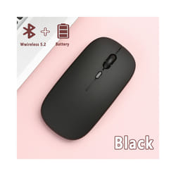 Bluetooth Mouse for Laptop (BT 5.0) Computer Bluetooth Mouse Portable PC Mouse Bluetooth Compatible with Mac MacBook Pro Air - Black