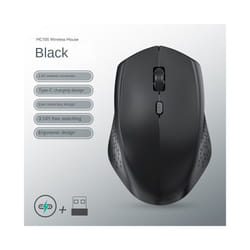 2.4G/Bluetooth Dual Mode Wireless Mice 1600 DPI Rechargeable Ergonomic Silent Mouse For Desktop/Laptop/iPad Computer accessories - Black 2.4G