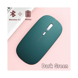 Bluetooth Mouse for Laptop (BT 5.0) Computer Bluetooth Mouse Portable PC Mouse Bluetooth Compatible with Mac MacBook Pro Air - Dark Green