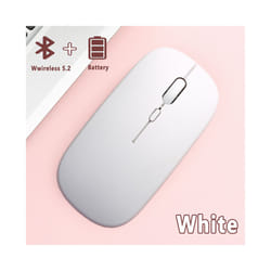 Bluetooth Mouse for Laptop (BT 5.0) Computer Bluetooth Mouse Portable PC Mouse Bluetooth Compatible with Mac MacBook Pro Air - White