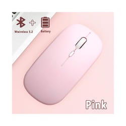 Bluetooth Mouse for Laptop (BT 5.0) Computer Bluetooth Mouse Portable PC Mouse Bluetooth Compatible with Mac MacBook Pro Air - Matte-Pink