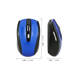 USB Red Optical Wireless Mouse 6D for Computer Laptop Gaming Mice Ergonomically-designed Wireless Mouse - Blue