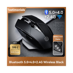 Bluetooth Rechargeable Wireless Mouse PM6 Wireless Mouse Office Mute Support PC Laptop Tablet Gamer Mouse For Computer - bluetooth-Black