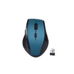 2.4GHz Wireless Optical Mouse for PC Gaming Laptops Game 6 Keys Wireless Mice with USB Receiver Computer Mouse - Blue