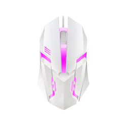 E-Sports USB Wired Mouse Colorful LED Gaming Mouse 5000 DPI Wired Mice Optical Wired Gamer Mouse For Desktop Laptop PC Computer - White