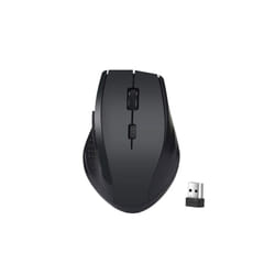 2.4GHz Wireless Optical Mouse for PC Gaming Laptops Game 6 Keys Wireless Mice with USB Receiver Computer Mouse - black