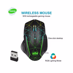 Wireless Mouse Rechargeable Gamer PC Mice Ergonomic 400mAh with 1600DPI Gaming Mice for Office Laptop with Windows Mac - Wireless Mouse