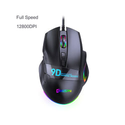 12000DPI Macro RGB Gaming Mouse 9 Programmable Keys Game Mouse RGB Light Max to 6 levels For pc mac gun PUBG Laptop - X10 Full Speed