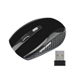 2.4GHz Wireless Mouse Adjustable  DPI Mouse 6 Buttons Optical Gaming Mouse Gamer Wireless Mice with USB Receiver for Computer PC - Matte Black