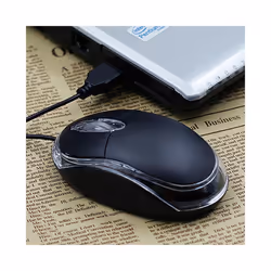 1Pcs Wired USB Optical 3-Button Mouse Computer Easy For Home Laptop Mouse Pc 2020 Use Computer Notebook Mice Office Accesso V6M3 - black