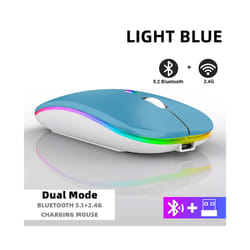 Rechargeable Bluetooth Wireless Mouse with 2.4GHz USB RGB 1600DPI Mouse for Computer Laptop Tablet PC Macbook Gaming Mouse Gamer - Dual Mode Wireless