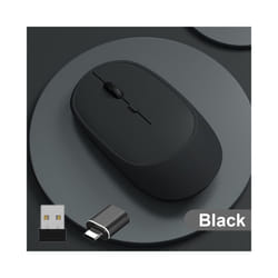 Wireless Mouse Rechargeable Mouse Gamer Dual Modes Bluetooth-compatible USB Mute Mice For Laptop Pad Tablet Macbook Mause - B with adapter