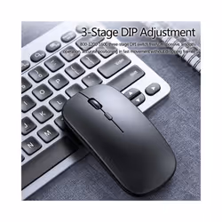 New Bluetooth Wireless Mouse USB Optical Rechargeable Mouse for Computer Laptop PC Macbook Gaming Mouse Gamer 2.4GHz 1600DPI - Black