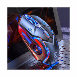Ergonomic Wired Gaming Mouse RGB Mute Mause LED Backlit 3200dpi 6Button G5 USB Mechanical Mause For PC Laptop Computer Gamer - White Mute