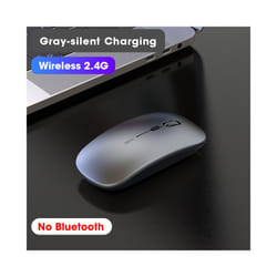 Wireless Mouse Computer Bluetooth Mouse Silent PC Mause Rechargeable Ergonomic Mouse 2.4Ghz USB Optical Mice For Laptop PC - Gray 2.4GHz