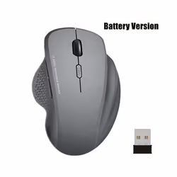 Wireless Gaming Mouse Ergonomic Cordless Mouse with USB Receiver Computer Mouse with 6 Buttons for Laptop PC Computer - B-Gra ...