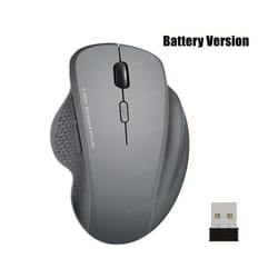 Wireless Gaming Mouse Ergonomic Cordless Mouse with USB Receiver Computer Mouse with 6 Buttons for Laptop PC Computer - B-Gray