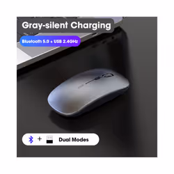 Wireless Mouse Computer Bluetooth Mouse Silent PC Mause Rechargeable Ergonomic Mouse 2.4Ghz USB Optical Mice For Laptop PC - ...