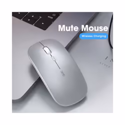 Wireless Mouse Computer Bluetooth Mouse Silent PC Mause Rechargeable Ergonomic Mouse 2.4Ghz USB Optical Mice For Laptop PC - Gray Bluetooth