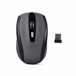 Wireless Mouse 2.4Ghz Gaming Mouse 6D Optical Wireless Mouse Slim Mini Noiseless Mice  DPI1600 for Macbook PC Laptop - Grey