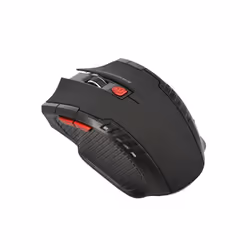 6Buttons Wireless Mouse Game Mouse 1600DPI USB Receiver Gaming Mouse Optical For Laptop Computer PC Gamer LOL - black