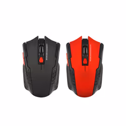 6Buttons Wireless Mouse Game Mouse 1600DPI USB Receiver Gaming Mouse Optical For Laptop Computer PC Gamer LOL - black