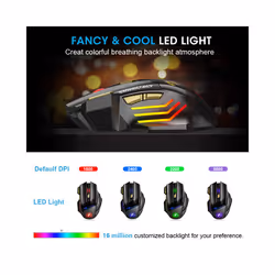 Rechargeable Bluetooth Mouse Wireless PC Gamer Mouse Computer Gaming Mouse Ergonomic Mause 5500 DPI  Mice For Laptop Ipad - black