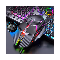 3200DPI Ergonomic Wired Gaming Mouse USB Mouse Gaming RGB Mause Gamer Mouse 6 Button LED Silent Mice for PC Laptop Computer - Sound-Pink
