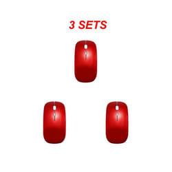 Ultra Thin USB Optical Wireless Mouse Gamer Receiver Super Slim Gaming Mouse Cordless Computer PC Laptop Desktop - D 3PCS