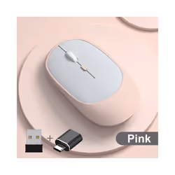 Wireless Mouse Rechargeable Mouse Gamer Dual Modes Bluetooth-compatible USB Mute Mice For Laptop Pad Tablet Macbook Mause - D ...