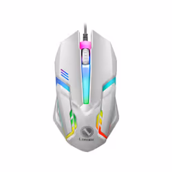 Limei S1 E-Sports LED Luminous Backlit Wired Mouse USB Wired For Desktop Laptop Mute Office Computer Gaming Mouse - White