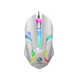 Limei S1 E-Sports LED Luminous Backlit Wired Mouse USB Wired For Desktop Laptop Mute Office Computer Gaming Mouse - White