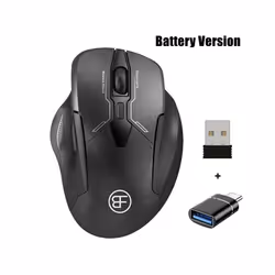 Wireless Gaming Mouse Ergonomic Cordless Mouse with USB Receiver Computer Mouse with 6 Buttons for Laptop PC Computer - A-Bla ...